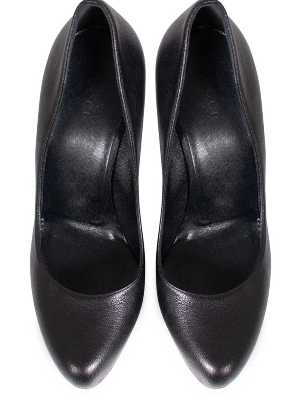 Gucci Classic Black Leather Platform Pump - Women's Heels - Picture 3 of 6